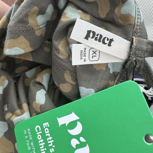 PACT Dress Womens XL Fit And Flare Midi Sundress Pockets Leopard Organic Cotton - Picture 9 of 10